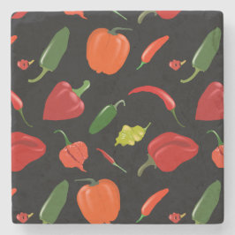 Untersetzer scharfer heißer Paprikaschoten