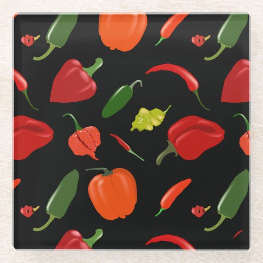 Untersetzer scharfer heißer Paprikaschoten (Vorderseite)