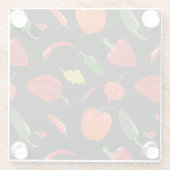 Untersetzer scharfer heißer Paprikaschoten (Rückseite)