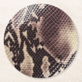 Untersetzer-Schlangenhaut Runder Pappuntersetzer (Vorderseite)