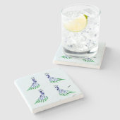 Untersetzer: Schönheit der Friedenstruppen Steinuntersetzer (Seitenansicht)