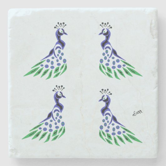 Untersetzer: Schönheit der Friedenstruppen Steinuntersetzer (Vorderseite)