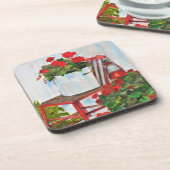 Untersetzer Set 6 Cork Backed Summer Geraniums (Linke Seite)