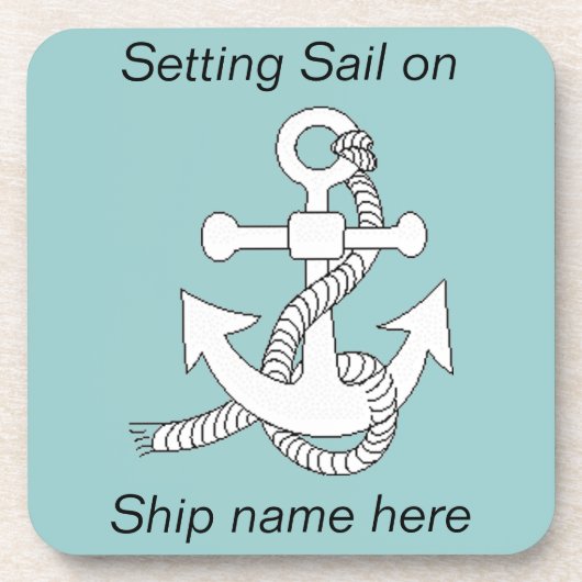 Untersetzer Set - Anker des Schiffes (Vorderseite)