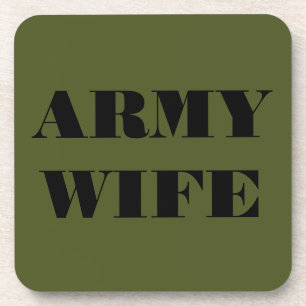Untersetzer Set Army Ehefrau