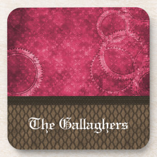 Untersetzer-Set aus Stahldraht, rosa Untersetzer