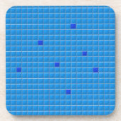 Untersetzer Set - Blaues Square Mosaik (Vorderseite)
