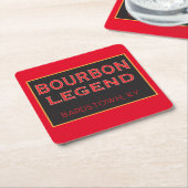Untersetzer Set - Bourbon Legend on Red (angewinkelt)