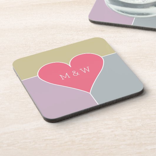 Untersetzer-Set für das Herz-Muster Getränkeuntersetzer (Linke Seite)