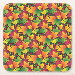 Untersetzer-Set für Herbst Rechteckiger Pappuntersetzer