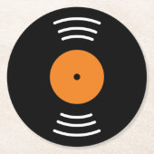 Untersetzer-Set für runder Vinyl-Schallplatten Runder Pappuntersetzer (Vorderseite)
