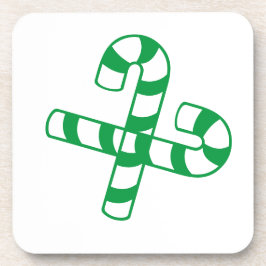Untersetzer Set - grüne Candy Canes