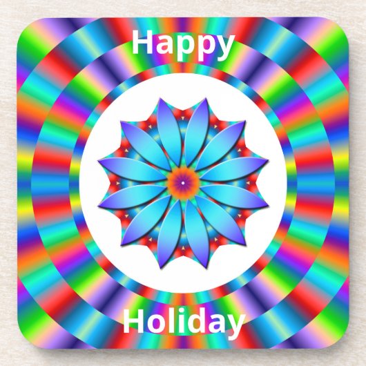 Untersetzer-Set mit farbenfroher Rundkreisgestaltu Getränkeuntersetzer (Vorderseite)