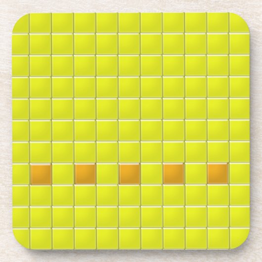 Untersetzer Set - Mosaikplätze in Gelb (Vorderseite)