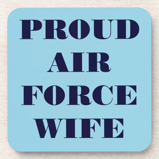Untersetzer Set Proud Air Force Ehefrau (Vorderseite)