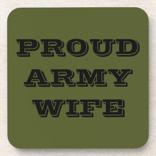 Untersetzer Set Proud Army Ehefrau