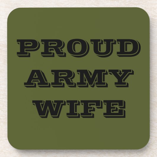 Untersetzer Set Proud Army Ehefrau (Vorderseite)