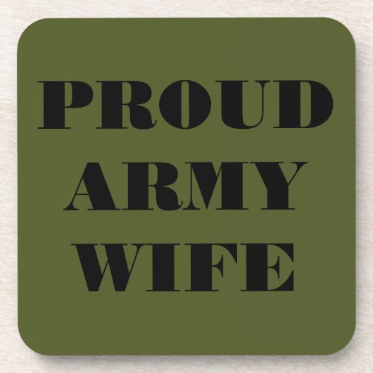 Untersetzer Set Proud Army Ehefrau (Vorderseite)