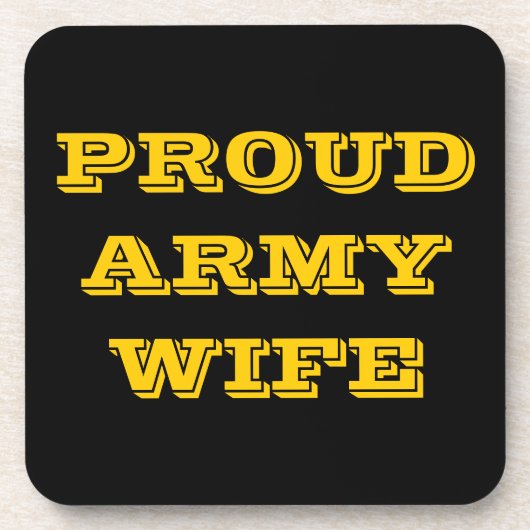 Untersetzer Set Proud Army Ehefrau (Vorderseite)