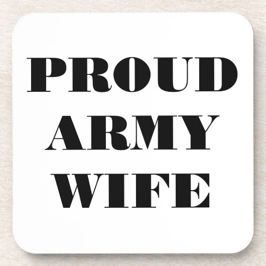 Untersetzer Set Proud Army Ehefrau (Vorderseite)