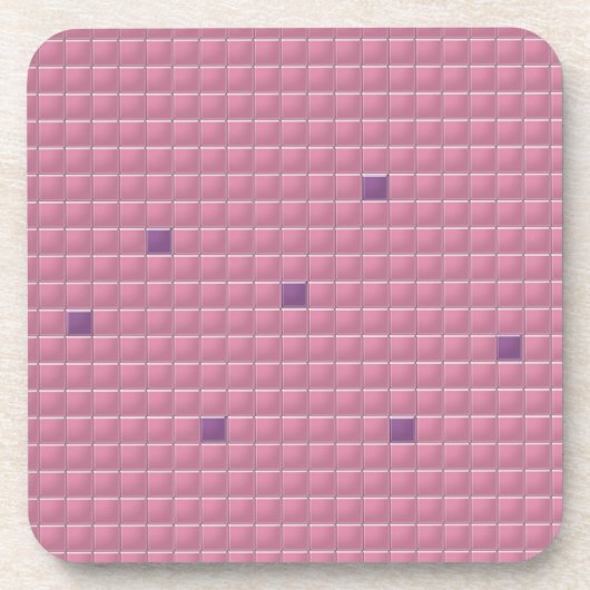Untersetzer Set - Rosa Square Mosaik (Vorderseite)