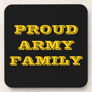 Untersetzer-Set stolze Army-Familie Getränkeuntersetzer