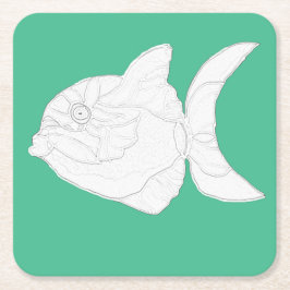 Untersetzer Set - Streifen Fisch zu Farbe