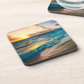 Untersetzer Set Sunset Beach Szene (Linke Seite)