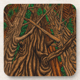 Untersetzer Set von 6 Bäumen