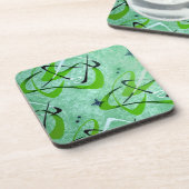 Untersetzer-Set von 6: BUMERANG 2 - CHARTREUSE Getränkeuntersetzer (Linke Seite)