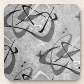 Untersetzer-Set von 6: BUMERANG 2 - GRAUE LAGUNE Getränkeuntersetzer (Vorderseite)