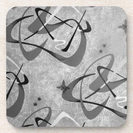 Untersetzer-Set von 6: BUMERANG 2 - GRAUE LAGUNE Getränkeuntersetzer (Vorderseite)