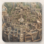 Untersetzer (Set von 6) - LABYRINTH (Sepia) (Vorderseite)