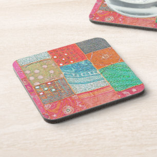 UNTERSETZER/SET VON 6 "PATCHWORK MULTI FARBE" UNTERSETZER