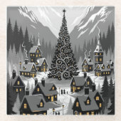 Untersetzer Silhouette Schneeerlebnis (Vorderseite)