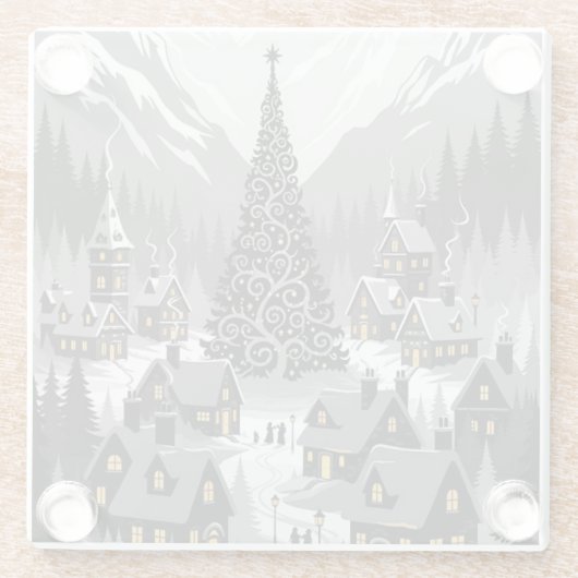 Untersetzer Silhouette Schneeerlebnis (Rückseite)