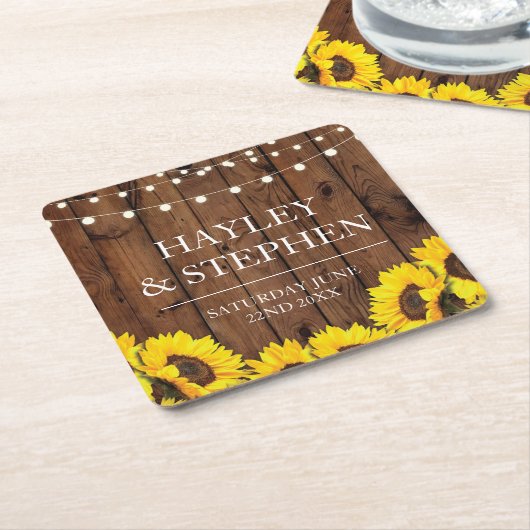 Untersetzer Sonnenblumen Holz Licht Rustikale Hoch (angewinkelt)