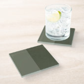 Untersetzer "Split Moss Green Drink" - Benutzerdef (Schrägansicht)