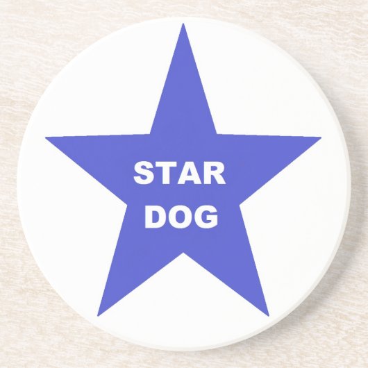 Untersetzer Star Dog auf Blue Star (Vorne)