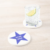 Untersetzer Star Dog auf Blue Star (Seite)