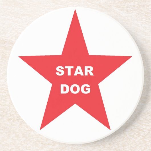Untersetzer Star Dog auf Red Star (Vorne)