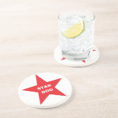 Untersetzer Star Dog auf Red Star (Seite)