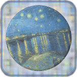 UNTERSETZER - "Starry Night Over Rhone" - van Gogh<br><div class="desc">Auf diesem runden Sandstone-Untersetzer ist ein Bild von "Starry Night Over the Rhone" (1888) von Vincent van Gogh zu sehen. Das Bild kann nicht entfernt oder ersetzt werden. → Anpassen/personalisieren, indem Sie in Ihrem Schriftart (Stil, Farbe, Größe) oder einem zusätzlichen Bild oder Logo einen benutzerdefinierten Text hinzufügen. Macht ein buntes...</div>