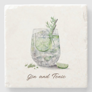 Untersetzer, Stein - Gin und Tonic Steinuntersetzer