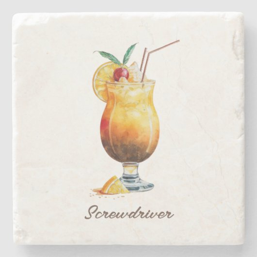 Untersetzer, Stein - Schraubendreher Steinuntersetzer (Vorderseite)