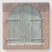 Untersetzer (Stein) - Verwitterte Holztür (Vorderseite)