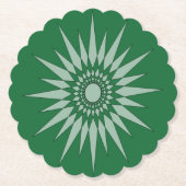 Untersetzer - Sternexplosion Muster in dunkelgrün (Vorderseite)