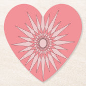 Untersetzer - Sternexplosion Muster in rosa (Vorderseite)