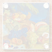 UNTERSETZER - Stillleben: Melonen, Trauben, Pfirsi (Rückseite)