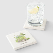 Untersetzer, Stone - Caipirinha Steinuntersetzer (Seitenansicht)